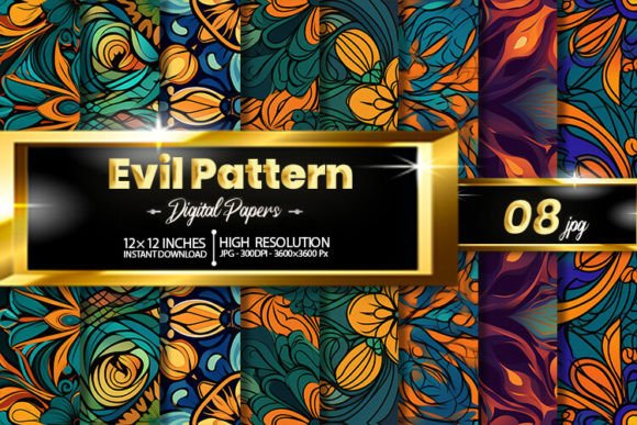 Download Evil Pattern Digital Papers - Evil Collection