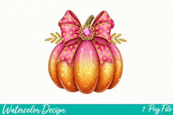 Download Coquette Glitter Pumpkin PNG Sublimation - Premium Bundle