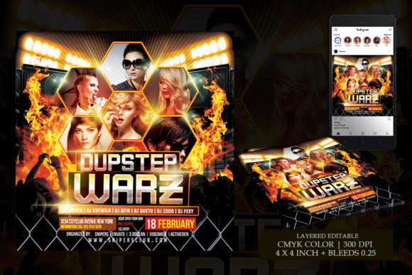 Download Dubstep Dj Battle Flyer Template - Dubstep Collection